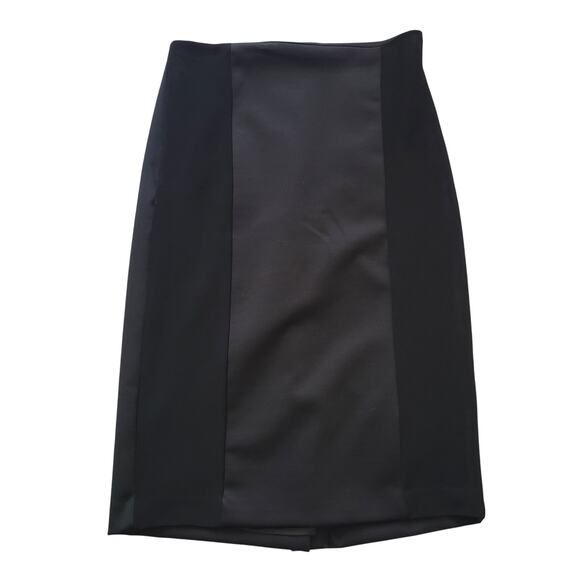 MNG Suit Size S Black Panel Pencil Skirt Back Zip Knee Length Professional - Picture 1 of 9